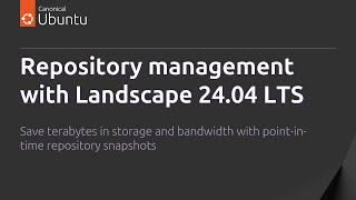 Repository Management with Landscape 2404 LTS [upl. by Kalam]