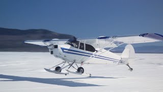 Ski Plane flying in wintery Maine [upl. by Assi]