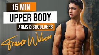 15 MIN Killer Upper Body Workout with YouTube coach  Fraser Wilson  D1sport workout [upl. by Yekcim735]