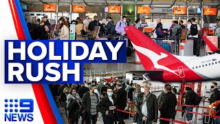 Airports brace for surge in travellers over Easter holidays  9 News Australia [upl. by Ranita]