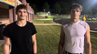 Clarkston’s Griffin and Lukas Boman discuss 3520 win over West Bloomfield [upl. by Airdnal917]