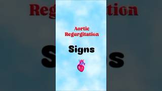 Aortic Regurgitation  Signs aortic regurgitation heart sign [upl. by Manno]