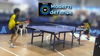 Modern defense with feint long 3  tournament match [upl. by Gnilrits]