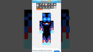 I Made My Own Skin In Skindex 😎 Red To Blue Devil 😈 💙 minecraft shorts [upl. by Pulchi]