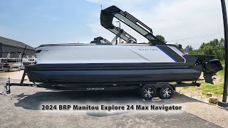 Head for the Lake with the New 2024 BRP Manitou Explore 24 Max Navigator [upl. by Dde]