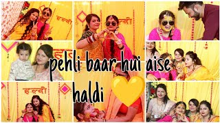 Haldi Bala vlog lghar m peheli baar hui aise haldi haldiceremony Pathakpriyneer [upl. by Ivie614]