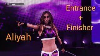 WWE 2K18 Presents Aliyah Entrance  Finisher [upl. by Adnertal920]