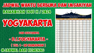 YOGYAKARTA DIY  Jadwal Waktu Imsak dan Berbuka Wilayah Yogyakarta dan Sekitarnya [upl. by Yazbak]