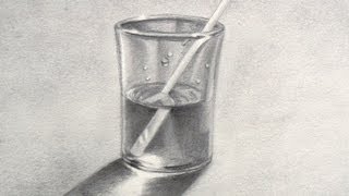 Cómo dibujar vidrio Un vaso de agua  Arte Divierte [upl. by Monia]