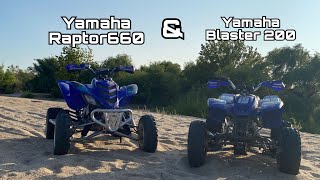 Dorigem  Yamaha Blaster 200 amp Yamaha Raptor 660 Enduro🔥 [upl. by Adnomal]