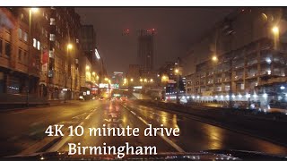 Driving trip through Birmingham at night in the rain M6 [upl. by Neal221]