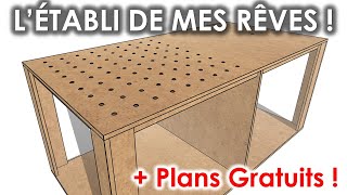 COMMENT FABRIQUER UN ÉTABLI QUI DÉCHIRE 100 DIY [upl. by Adnolor]