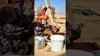 Hard nomadic life 84yearold grandmother and preparation of butter and butter in the mountains [upl. by Honora]