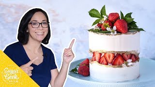 Strawberry Fault Line Cake Tutorial [upl. by Harwin138]