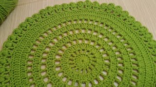 crochet placemats round  small crochet table runner HandworkWithSamina339 [upl. by Gerrie]