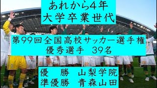 あれから4年 第99回高校サッカー選手権優秀選手のその後 [upl. by Olsen324]