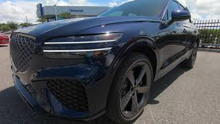 2022 Genesis GV70 AWD 35T Sport Prestige  Adriatic Blue  Obsidian Black Interior [upl. by Asille635]