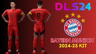 DLS 24 kits Bayern Munchen 202425 ⚫🔴 [upl. by Ecnal]