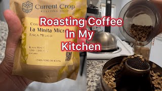 Roasting Coffee Beans from Costa Rica in my Kitchen [upl. by Oneg727]