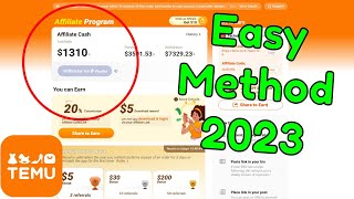 Temu  How to make THOUSANDS with new Affiliate Program 2023 [upl. by Ocsicnarf]