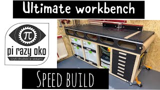 Ultimate MFT workbench with built in router dust extractor festool systainer drawers and fridge [upl. by Sihon]