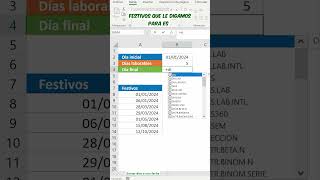 Sumar DÍAS LABORABLES a una fecha Tips Excel [upl. by Matthews]