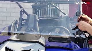 Installation of SAUTVS Hard Coat Poly Vented Front Full Windshield for Yamaha YXZ1000R 20192024 [upl. by Soalokcin]