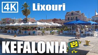 Lixouri Kefalonia Greece Walking Tour 4k 60fps [upl. by Laina]