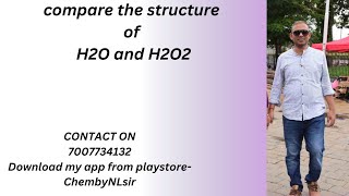 compare the structure of H2O and H2O2class11 hydrogen cbsechemistryclass12 cbse cbsbroadcastin [upl. by Laurentium70]