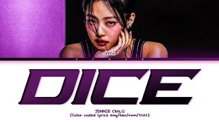 JENNIE 제니 DICE Original by NMIXX ai cover Color coded lyrics enghanrom가사 chrismq5ib [upl. by Piane]