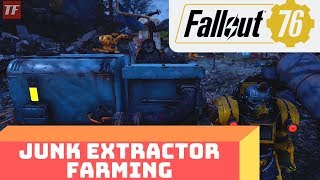 Fallout 76 Junk Extractor Farming Using Workshops and CAMP Aluminum Springs Screws Plastic [upl. by Beniamino]