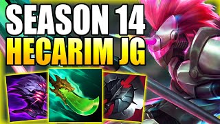 THIS IS HOW YOU CAN CARRY GAMES WITH HECARIM JUNGLE IN SEASON 14  Gameplay Guide League of Legends [upl. by Ydisahc4]