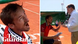 Its out Medvedev rages at officials in two different outbursts at Monte Carlo [upl. by Rumpf]