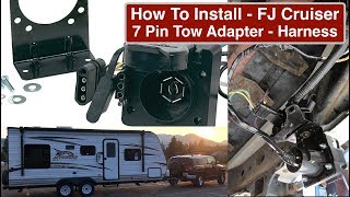 Part2 How to Wire FJ Cruiser with 7 Pin Tow Adapter amp Electronic Brake Controller tow wire diagram [upl. by Alliw894]