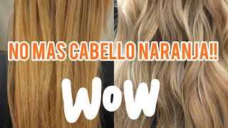 Como ELIMINAR tonos NARANJAS del cabello sin tinte ni peroxido  como hacer SHAMPOO Matiz AZUL 💙 [upl. by Aikaz]