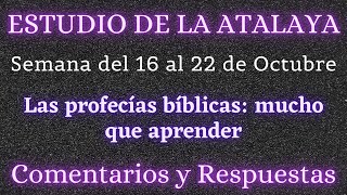 Comentarios para el Estudio de la Atalaya 17 Enero 2024 Atalaya de esta semana [upl. by Tran]