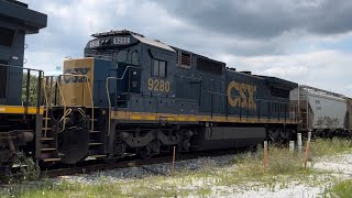 CN L50391 w CSX 7249 amp CSX 9280 C408 at Griffith Indiana [upl. by Casmey]