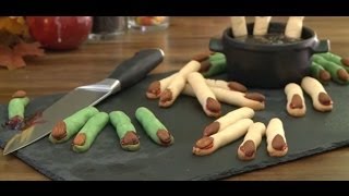 How to Make Spooky Witches Fingers  Halloween Recipes  Allrecipescom [upl. by Anisah319]