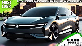 2025 Honda Amaze Facelift Launch Date Announced  Explained All Changes Spec Features And More [upl. by Surazal712]