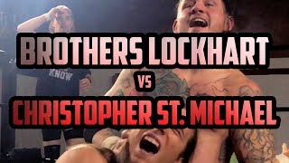 BROTHERS LOCKHART vs CHRISTOPHER ST MICHAEL Handicap Match  Berwyn Championship Wrestling [upl. by Ferwerda]