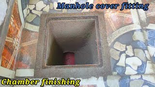 How to install Manhole cover  Chamber Finishing  Drainage Pipe Line [upl. by Nolahc]