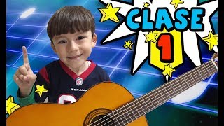 CLASES DE GUITARRA DE NIÑOS PARA NIÑOS  CLASE 1 Posición correcta y Cuerdas  A BIG HAPPY FAMILY [upl. by Nelak]