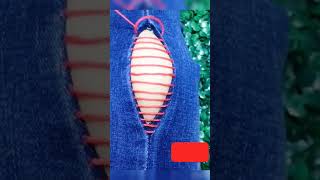 sewing tips and tricks  sewing hacks SHORTS diy sewingtutorial style [upl. by Lebiralc]