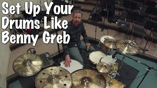 How To Set Up Your Drums Like Benny Greb Playalong at End [upl. by Jobe]