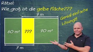 Rätsel Wie groß ist die Fläche  Genial einfache Lösung [upl. by Adiam]