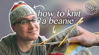 How to Knit a Beanie All the Basics [upl. by Bryna359]