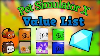 Pet Simulator X Value List  23 Nov 2022  Roblox Pet Simulator X Autumn Event Update Value List [upl. by Kingsly369]