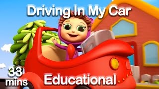 Im Driving In My Car Learn Colors Vehicles amp Opposites  Educational Nursery Rhymes 33 mins [upl. by Norreht]