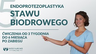 Rehabilitacja po endoprotezoplastyce stawu biodrowego cz 7  ćwiczenia od 3 tygodnia po zabiegu [upl. by Nhoj810]