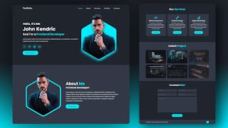 Build a Complete Responsive Personal Portfolio Website using HTML CSS Javascript [upl. by Flieger979]